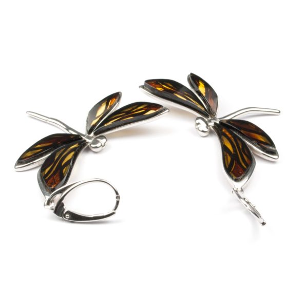 silver-earrings-with-natural-baltic-amber-dragonfly