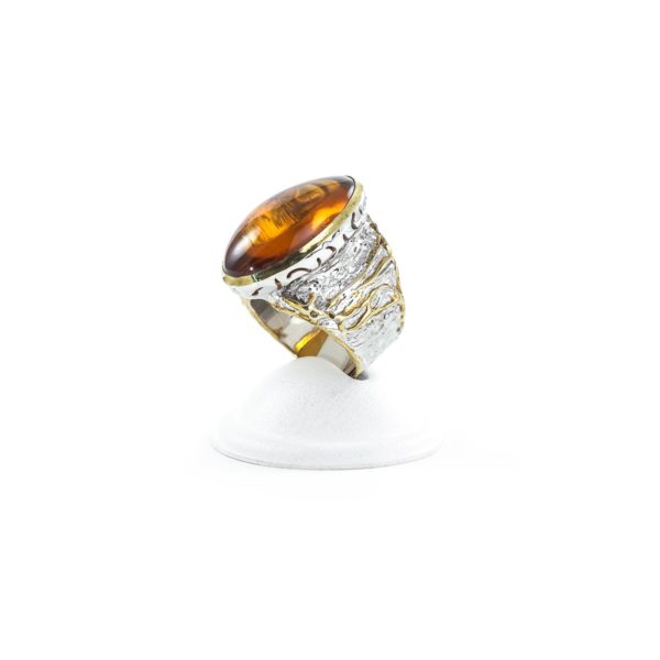 silver-ring-with-amber-stone-relict