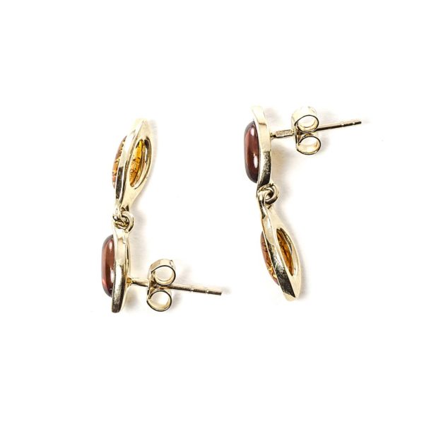 gold-earrings-14k-with-natural-baltic-amber-charm
