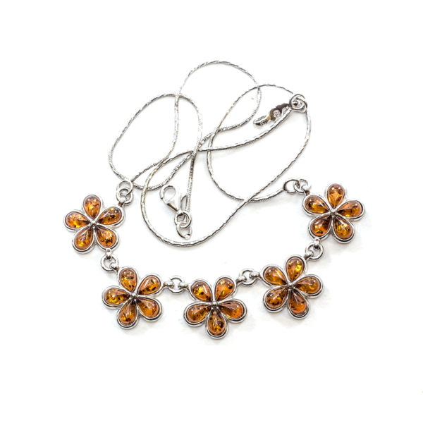 silver-necklace-with-baltic-amber-flower-cognac-1