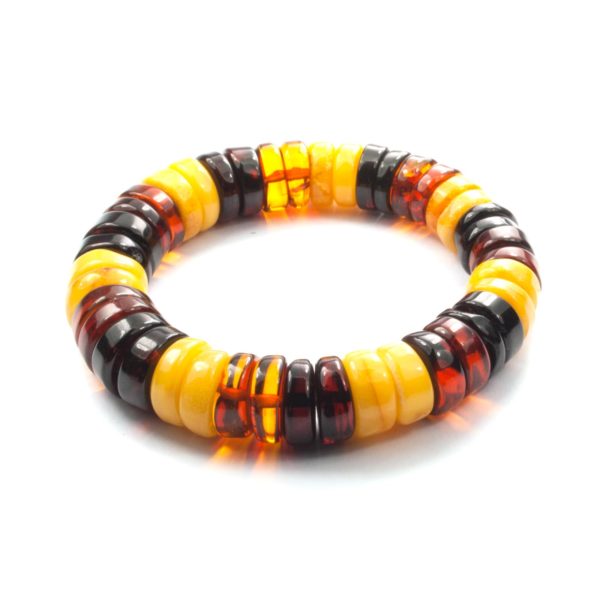 natural amber beads bracelet for men