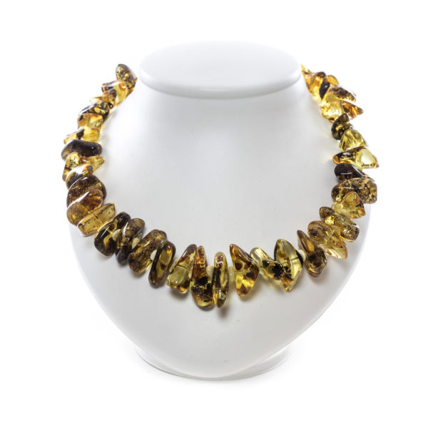 Amber Necklace made from Natural Green Amber