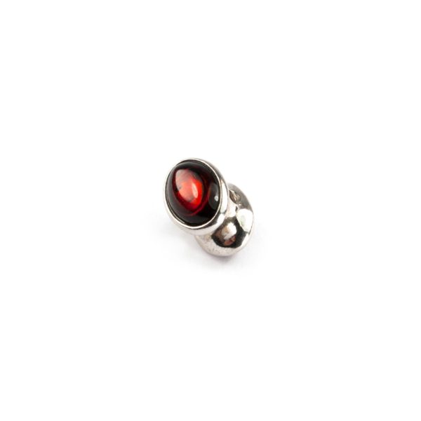 Pandora Style Bead with Cherry Amber Side