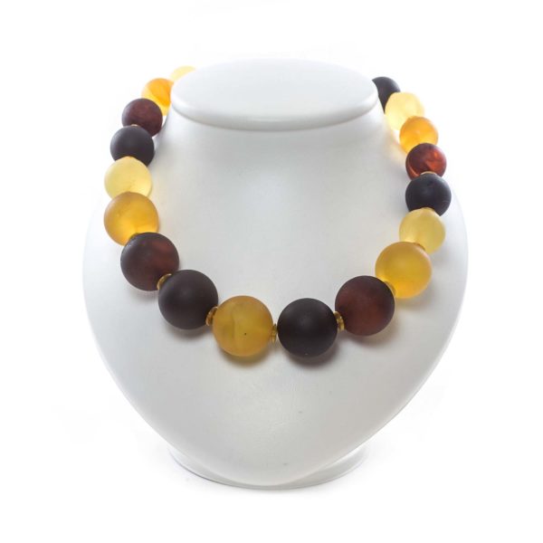woman amber necklace large beads