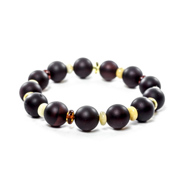 Round beads amber bracelet