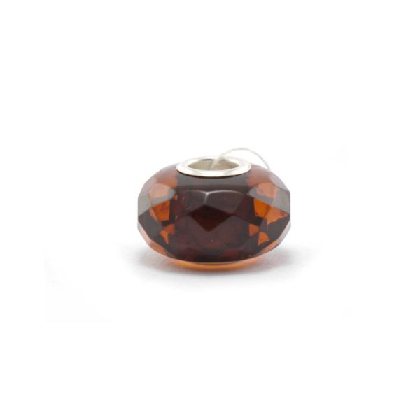 Amber Charm Cherry Faceted Bead Side 2