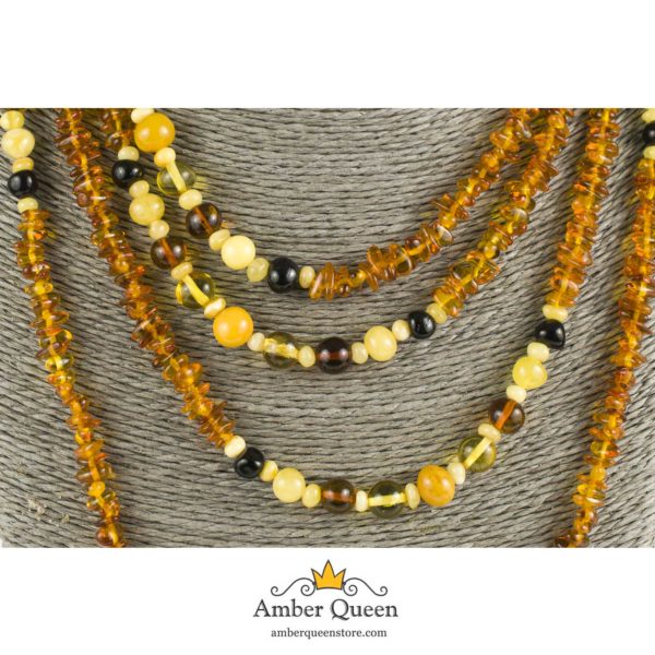 Long Amber Necklace Close