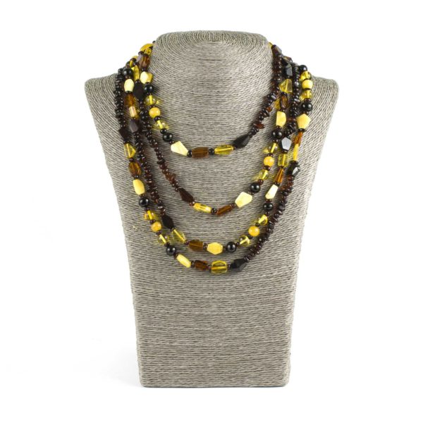 Long Beads Natural Amber Necklace