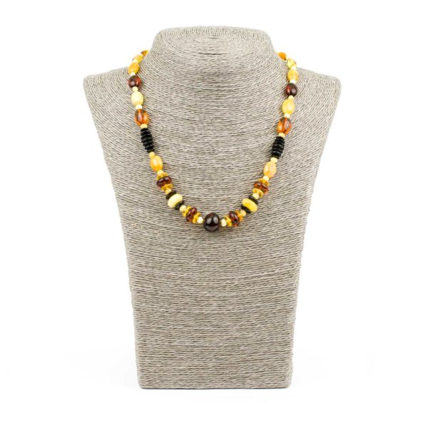 Multi Color Composited Beads Amber Necklace
