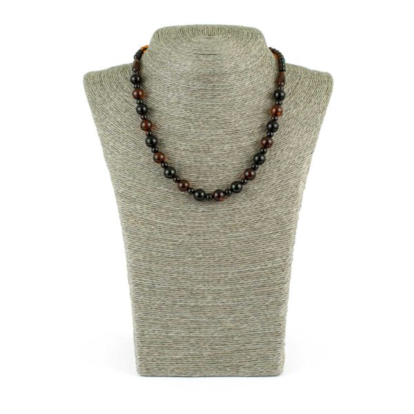 Cognac and Cherry Colors Amber Necklace