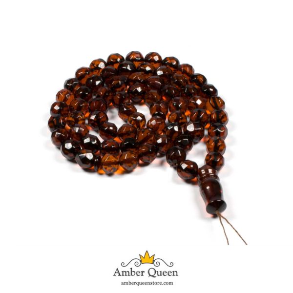 Cherry Faceted 66 Beads Amber Rosaries