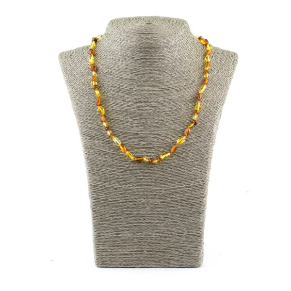 Small beans beads amber necklace