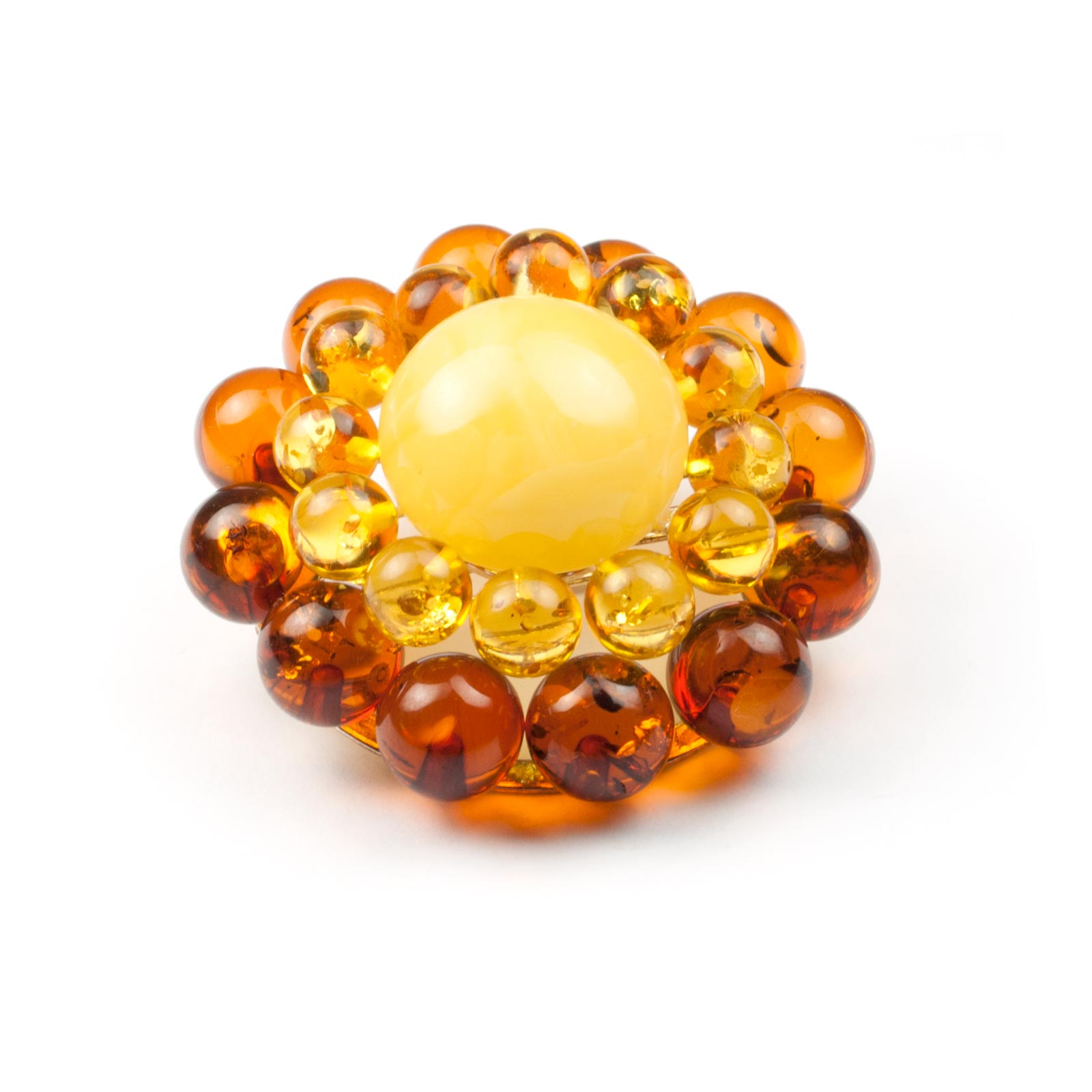 Natural Baltic Amber Brooch \