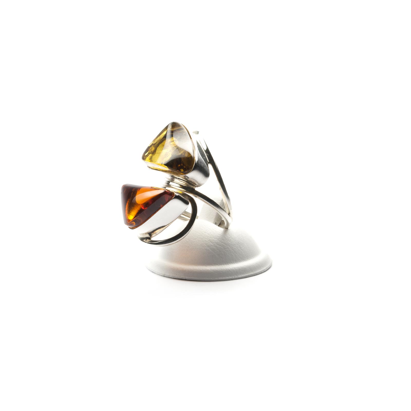 KORPUSNU BILO AMBER PETALS SWAROVSKI® SQUARE RING