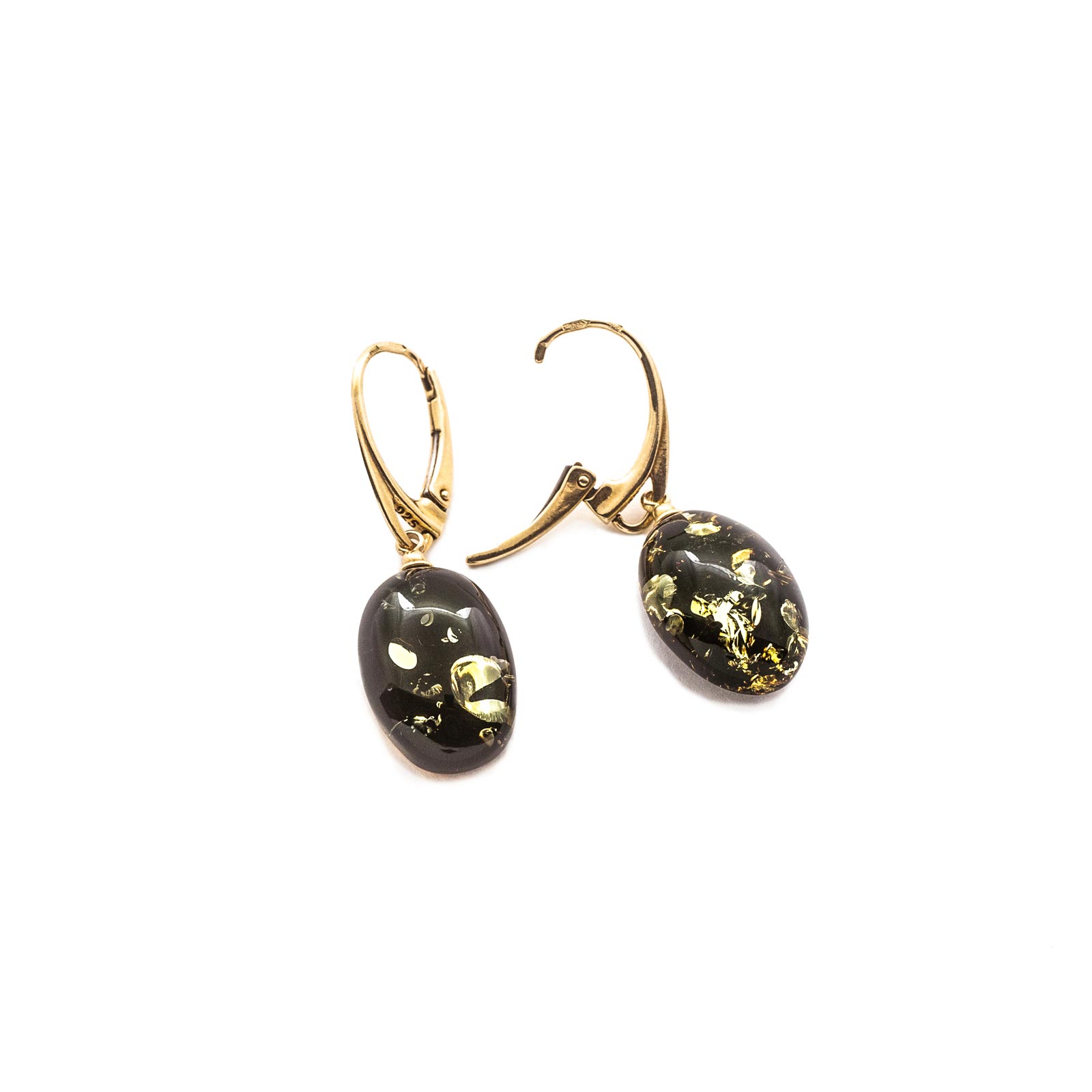 Green amber deals earrings